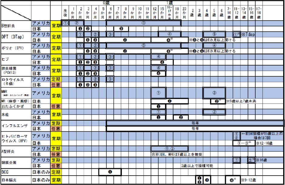 予防 接種 スケジュール